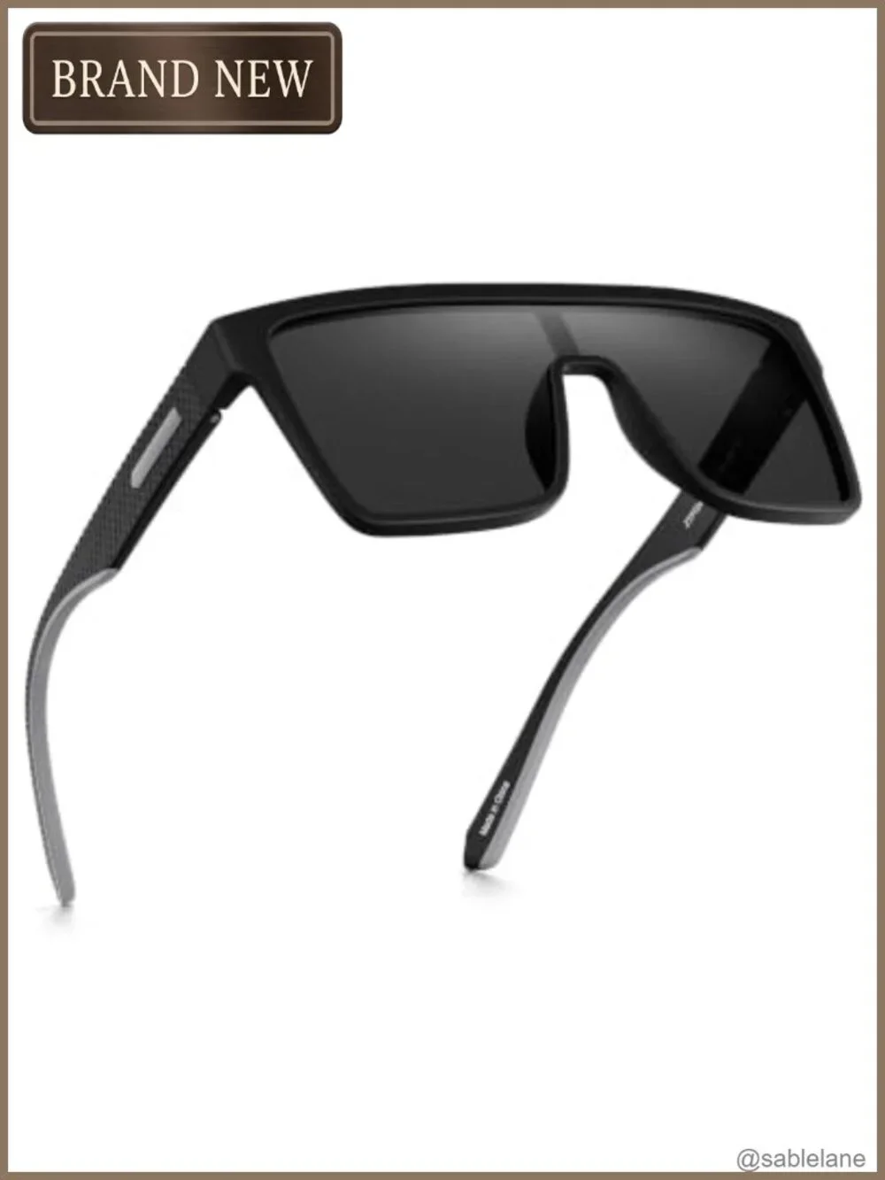Polarized Oversized Square Shield Sunglasses UV400 Protection Unisex